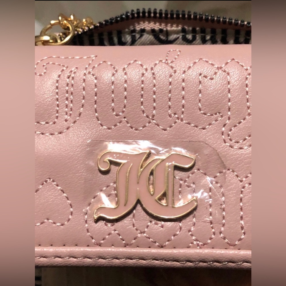 Juicy Couture Blush Wallet/Billfold/Card Holder w/Heart BagCharm-Keychain! NWT!! - Picture 7 of 8